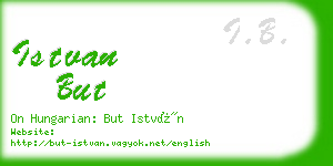 istvan but business card